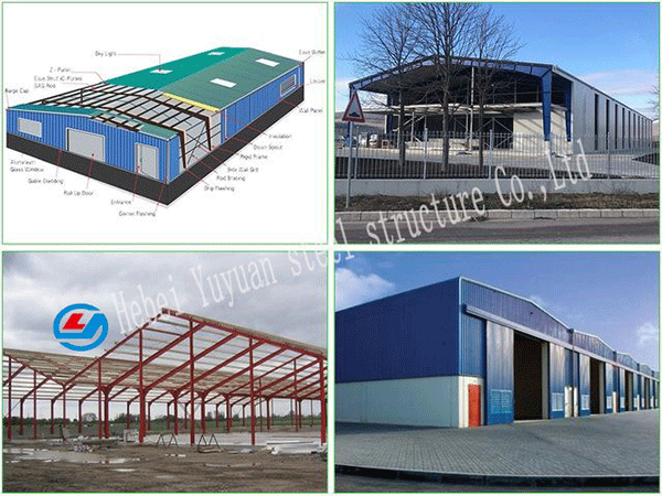 Export steel structure workshops   Prefabricated steel structure workshops  Light steel structure war