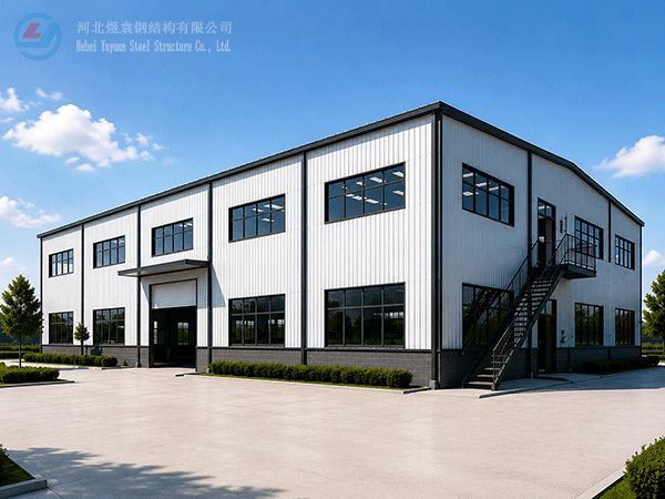 Modern Two-Storey Prefabricated Steel Structure Workshop Building Industrial Shed Construction